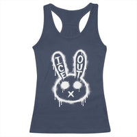 Cool Bunny Ice Out Racerback Tank Top Graffiti Style Rabbit FDT Anti Immigration Enforcement
