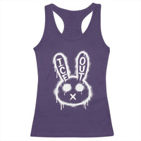Cool Bunny Ice Out Racerback Tank Top Graffiti Style Rabbit FDT Anti Immigration Enforcement