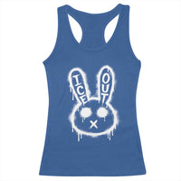 Cool Bunny Ice Out Racerback Tank Top Graffiti Style Rabbit FDT Anti Immigration Enforcement