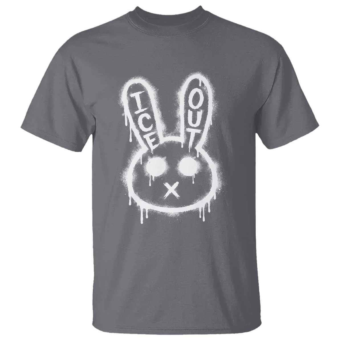 Cool Bunny Ice Out T Shirt Graffiti Style Rabbit FDT Anti Immigration Enforcement