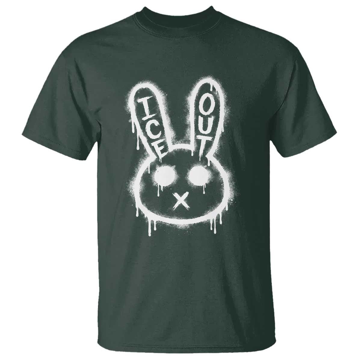 Cool Bunny Ice Out T Shirt Graffiti Style Rabbit FDT Anti Immigration Enforcement