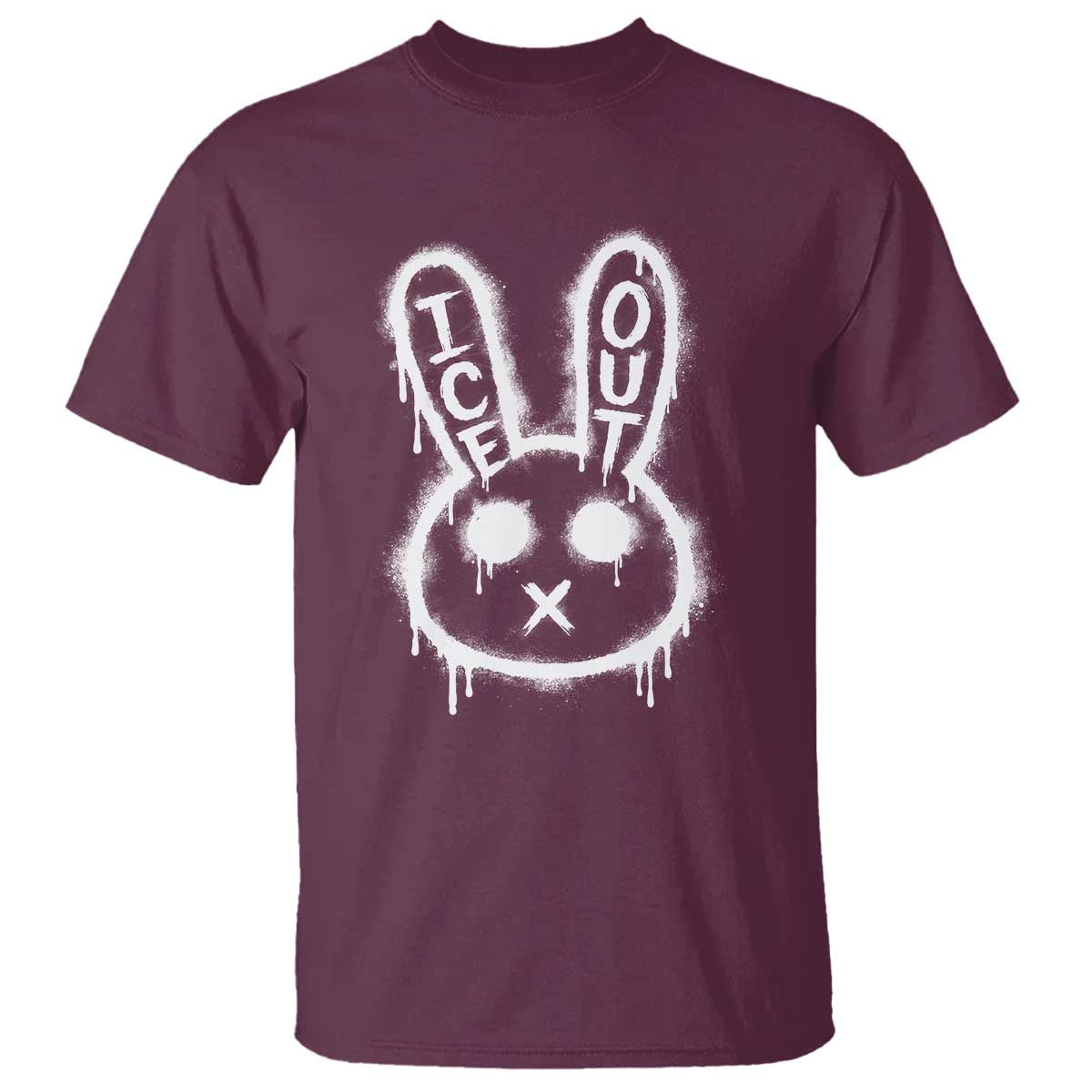 Cool Bunny Ice Out T Shirt Graffiti Style Rabbit FDT Anti Immigration Enforcement