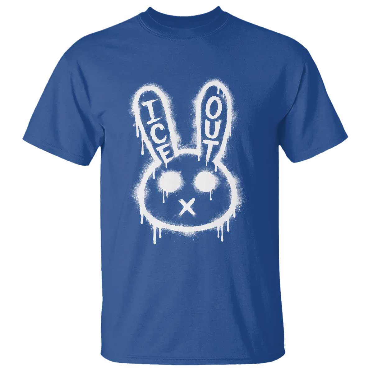 Cool Bunny Ice Out T Shirt Graffiti Style Rabbit FDT Anti Immigration Enforcement