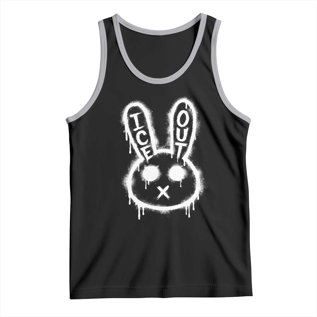 Cool Bunny Ice Out Tank Top Graffiti Style Rabbit FDT Anti Immigration Enforcement