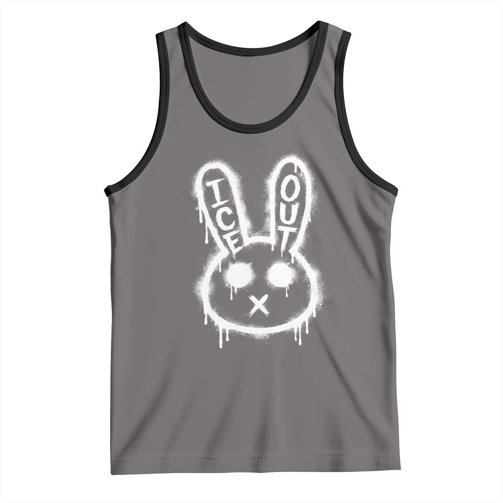Cool Bunny Ice Out Tank Top Graffiti Style Rabbit FDT Anti Immigration Enforcement