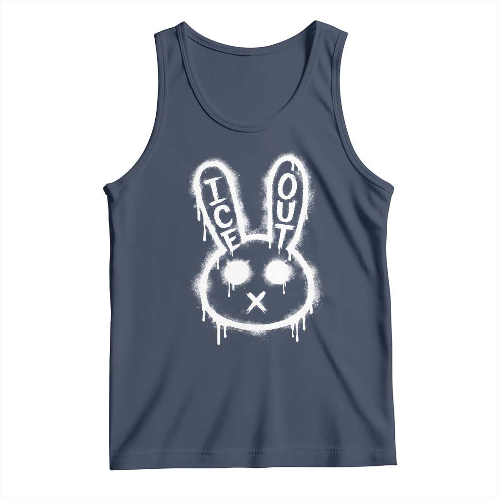 Cool Bunny Ice Out Tank Top Graffiti Style Rabbit FDT Anti Immigration Enforcement