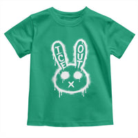 Cool Bunny Ice Out Toddler T Shirt Graffiti Style Rabbit FDT Anti Immigration Enforcement