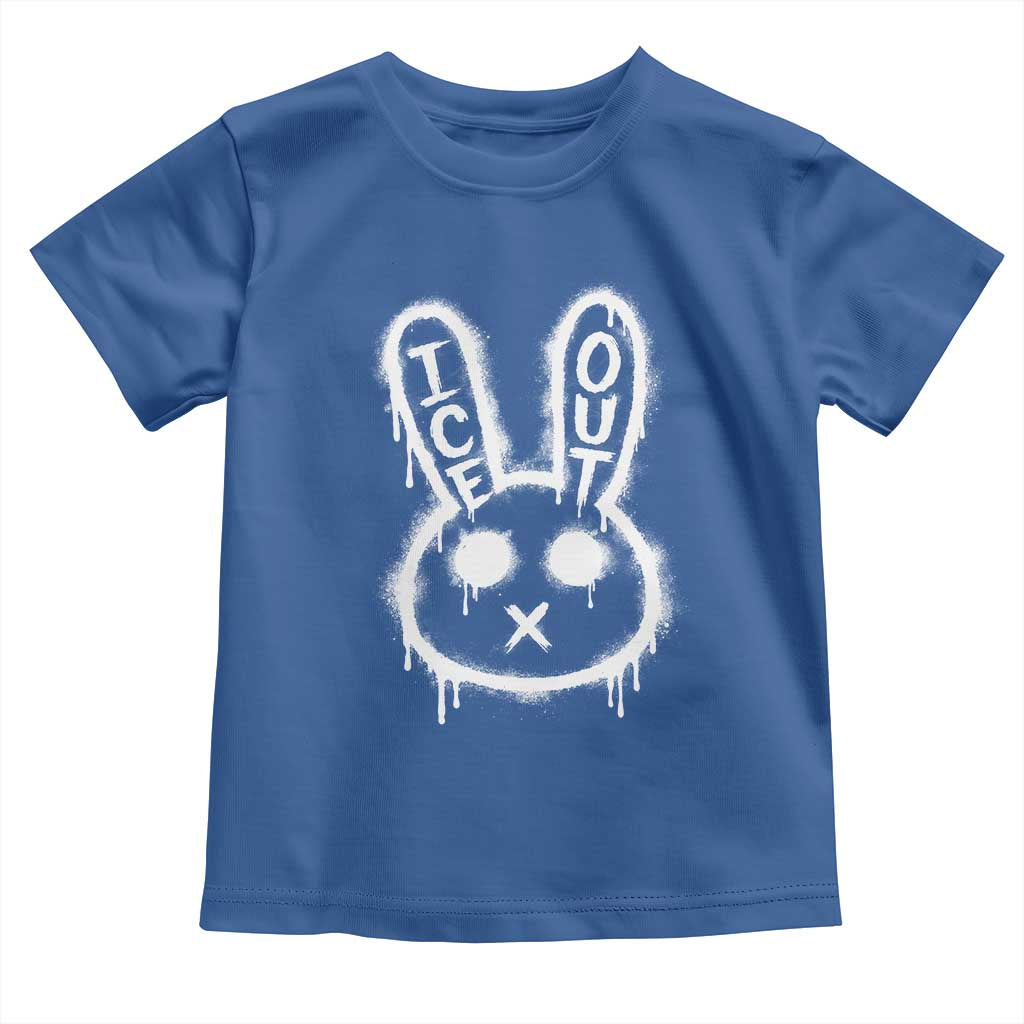 Cool Bunny Ice Out Toddler T Shirt Graffiti Style Rabbit FDT Anti Immigration Enforcement