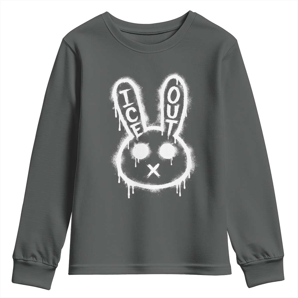 Cool Bunny Ice Out Youth Sweatshirt Graffiti Style Rabbit FDT Anti Immigration Enforcement