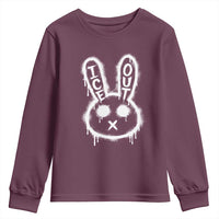 Cool Bunny Ice Out Youth Sweatshirt Graffiti Style Rabbit FDT Anti Immigration Enforcement