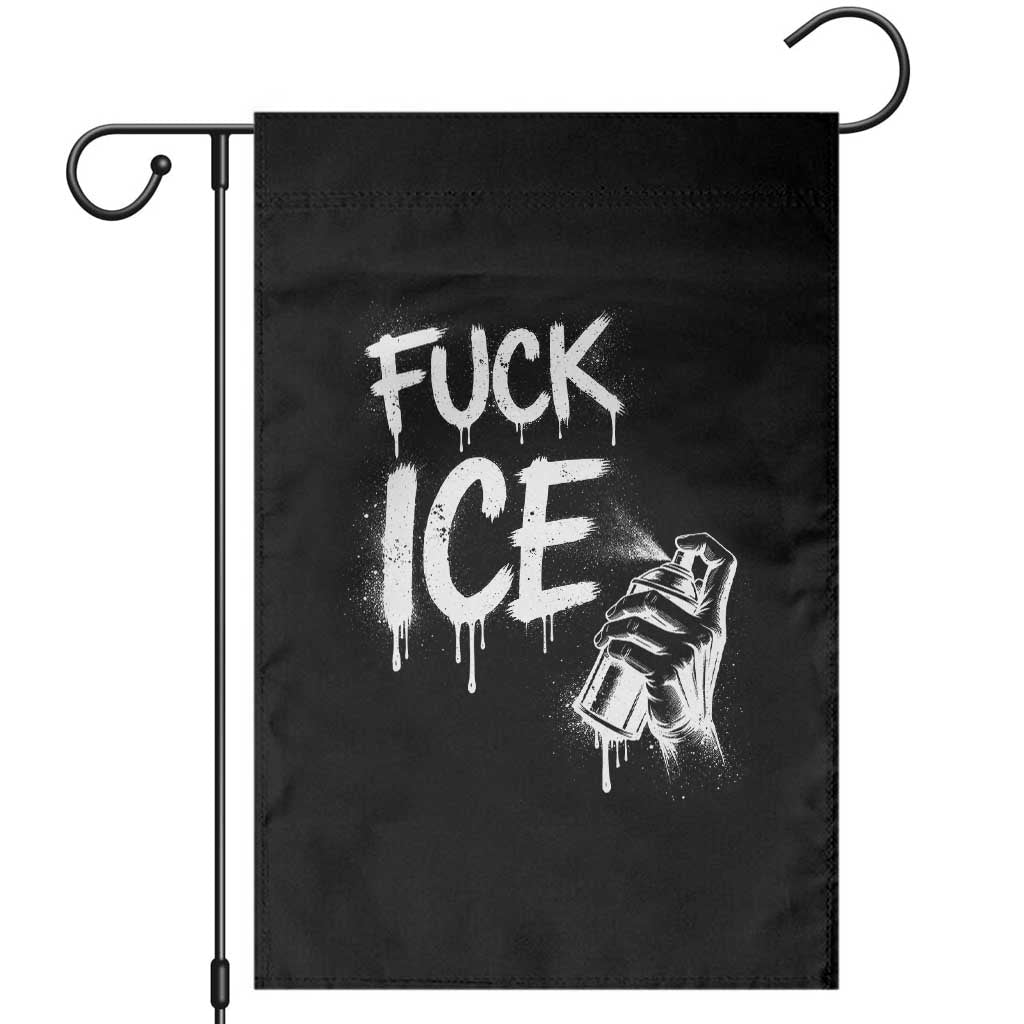 Fck Ice Garden Flag Vintage Graffiti No Human is Illegal