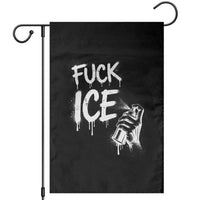 Fck Ice Garden Flag Vintage Graffiti No Human is Illegal