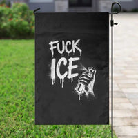 Fck Ice Garden Flag Vintage Graffiti No Human is Illegal