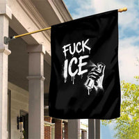 Fck Ice Garden Flag Vintage Graffiti No Human is Illegal