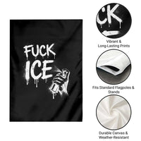 Fck Ice Garden Flag Vintage Graffiti No Human is Illegal