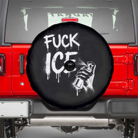 Fck Ice Spare Tire Cover Vintage Graffiti No Human is Illegal