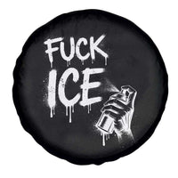 Fck Ice Spare Tire Cover Vintage Graffiti No Human is Illegal