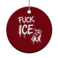 Fck Ice Ceramic Ornament Vintage Graffiti No Human is Illegal
