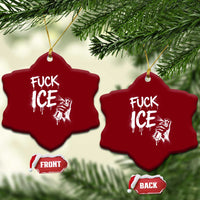 Fck Ice Ceramic Ornament Vintage Graffiti No Human is Illegal