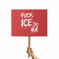 Fck Ice Protest Sign Vintage Graffiti No Human is Illegal