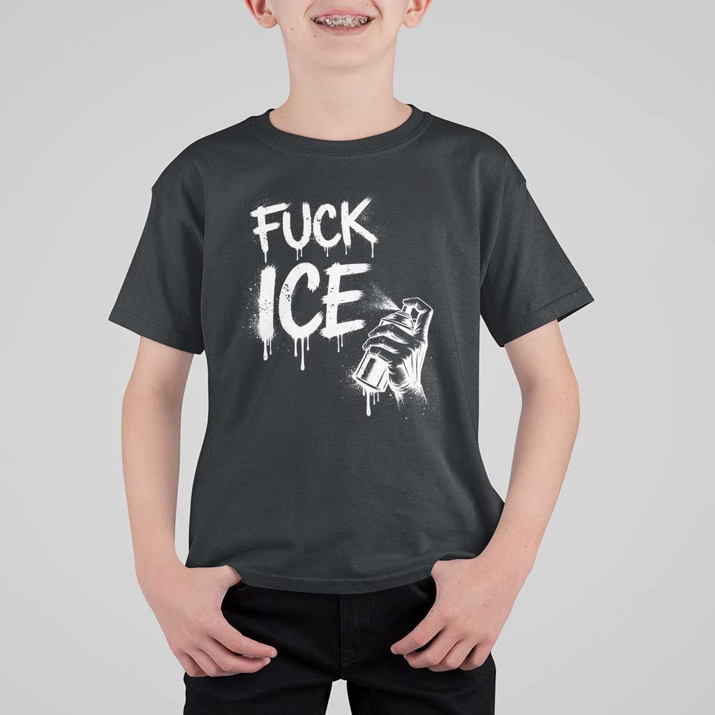 Fck Ice T Shirt For Kid Vintage Graffiti No Human is Illegal