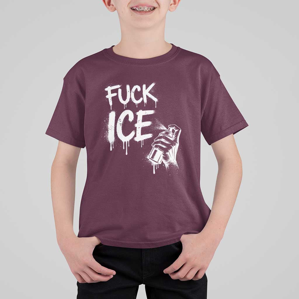 Fck Ice T Shirt For Kid Vintage Graffiti No Human is Illegal