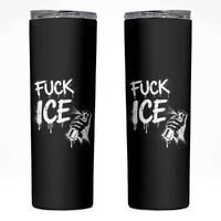 Fck Ice Skinny Tumbler Vintage Graffiti No Human is Illegal