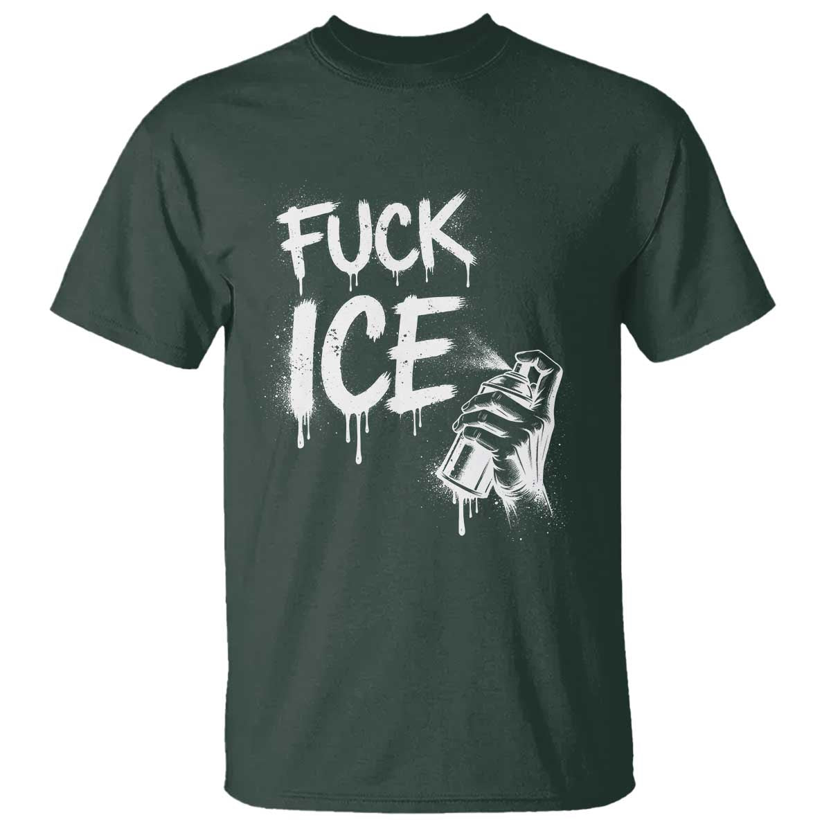 Fck Ice T Shirt Vintage Graffiti No Human is Illegal