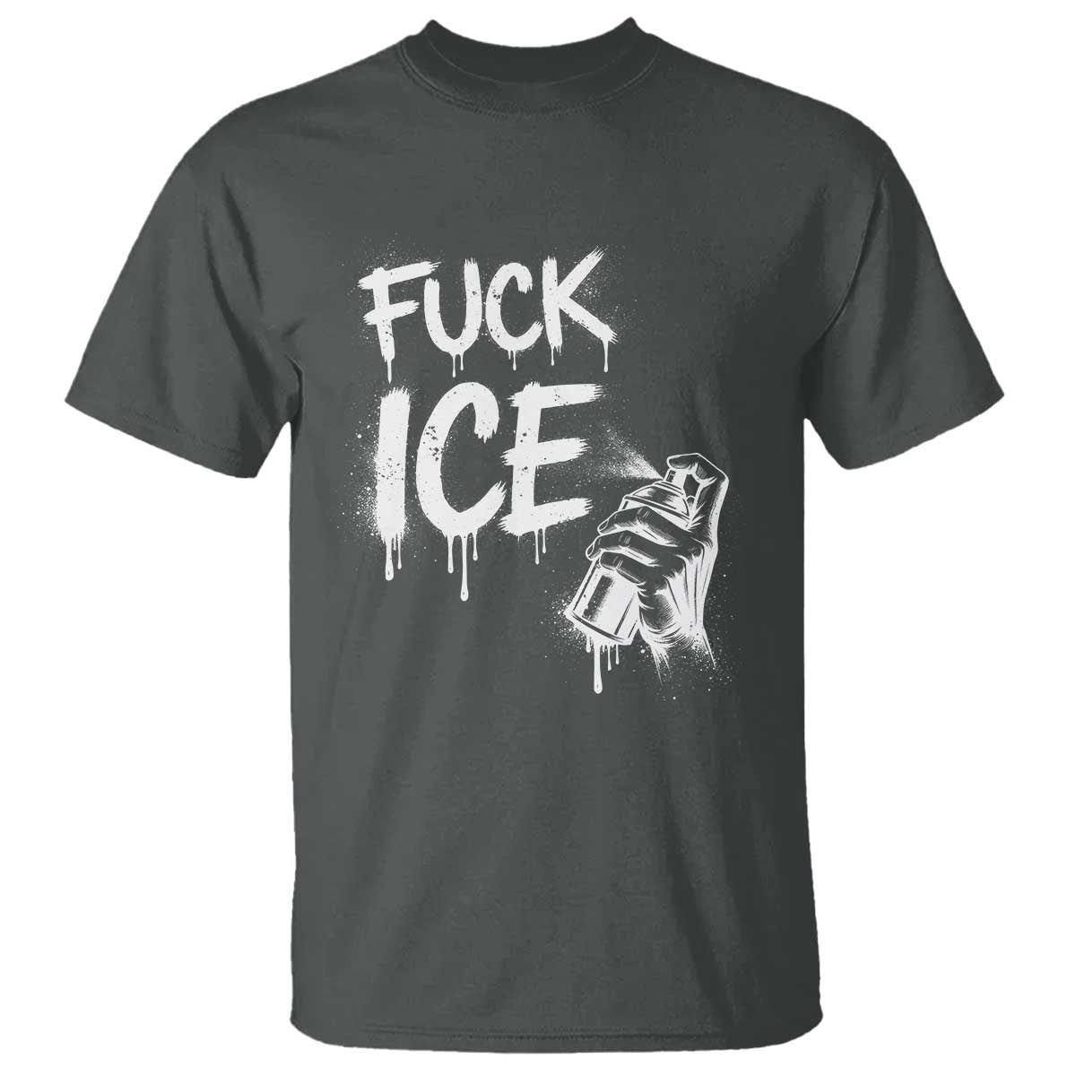Fck Ice T Shirt Vintage Graffiti No Human is Illegal