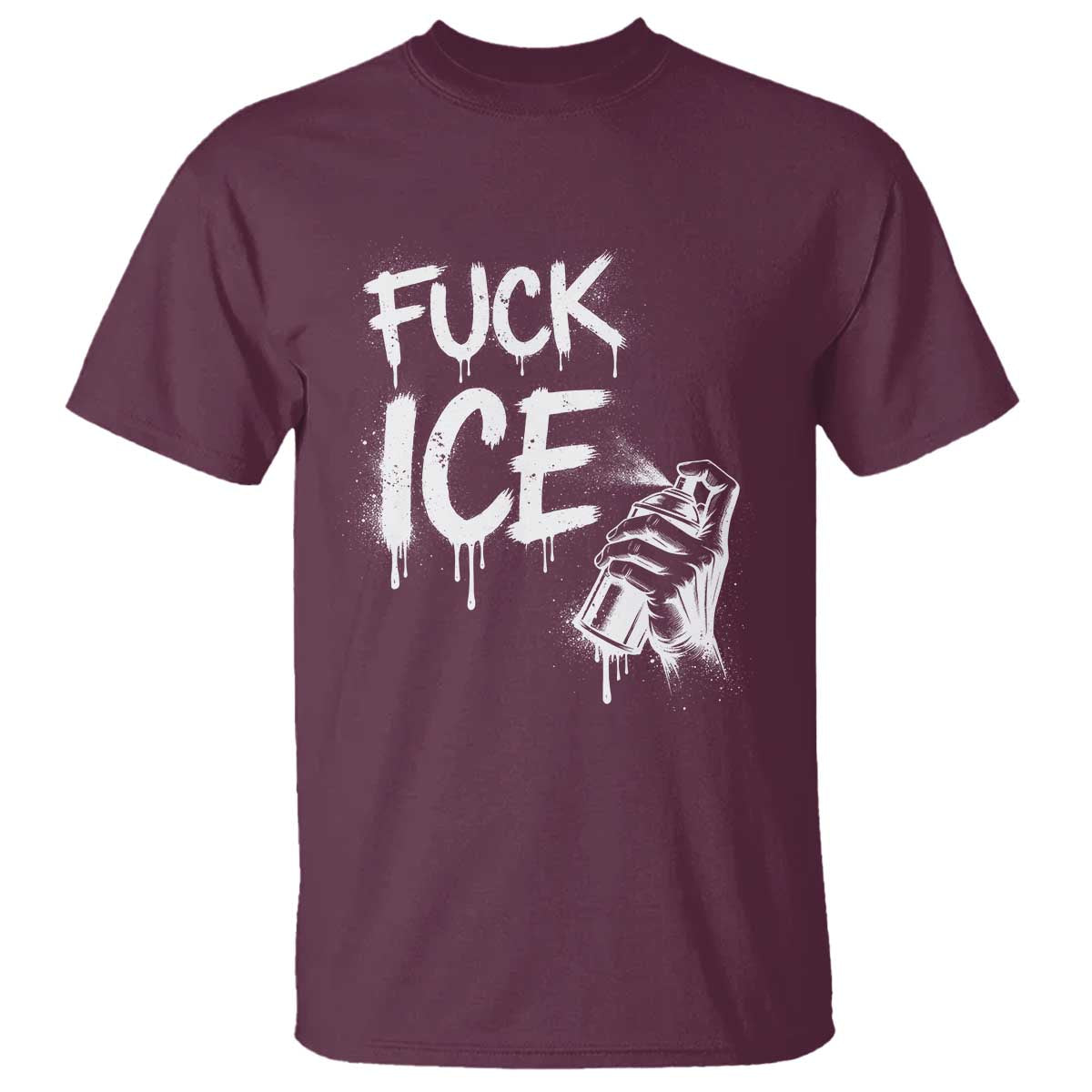 Fck Ice T Shirt Vintage Graffiti No Human is Illegal