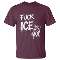 Fck Ice T Shirt Vintage Graffiti No Human is Illegal