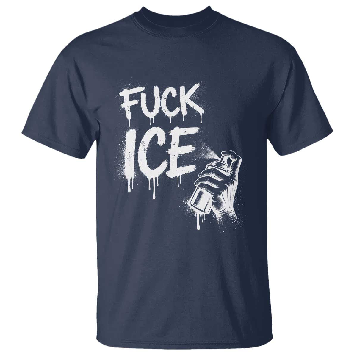 Fck Ice T Shirt Vintage Graffiti No Human is Illegal