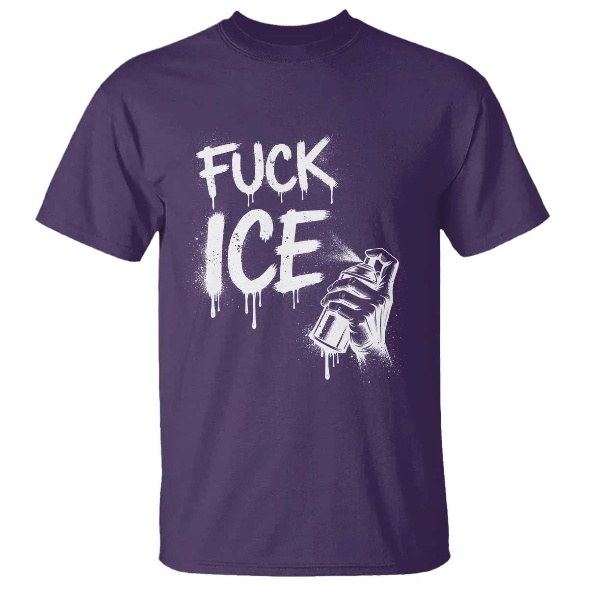 Fck Ice T Shirt Vintage Graffiti No Human is Illegal