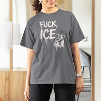 Fck Ice T Shirt For Women Vintage Graffiti No Human is Illegal