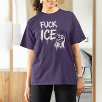 Fck Ice T Shirt For Women Vintage Graffiti No Human is Illegal