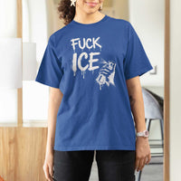 Fck Ice T Shirt For Women Vintage Graffiti No Human is Illegal