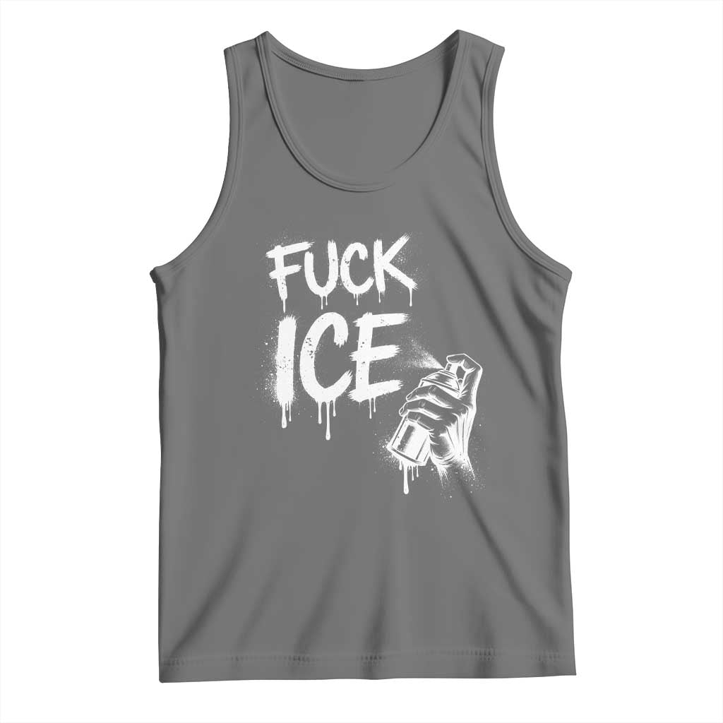Fck Ice Tank Top Vintage Graffiti No Human is Illegal