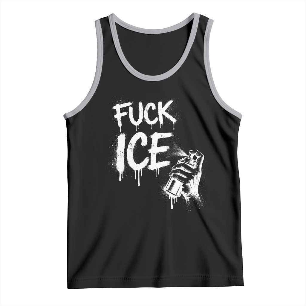Fck Ice Tank Top Vintage Graffiti No Human is Illegal