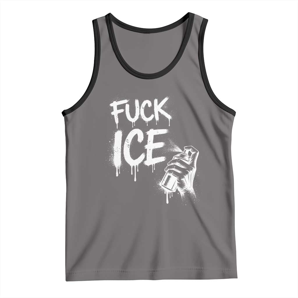 Fck Ice Tank Top Vintage Graffiti No Human is Illegal