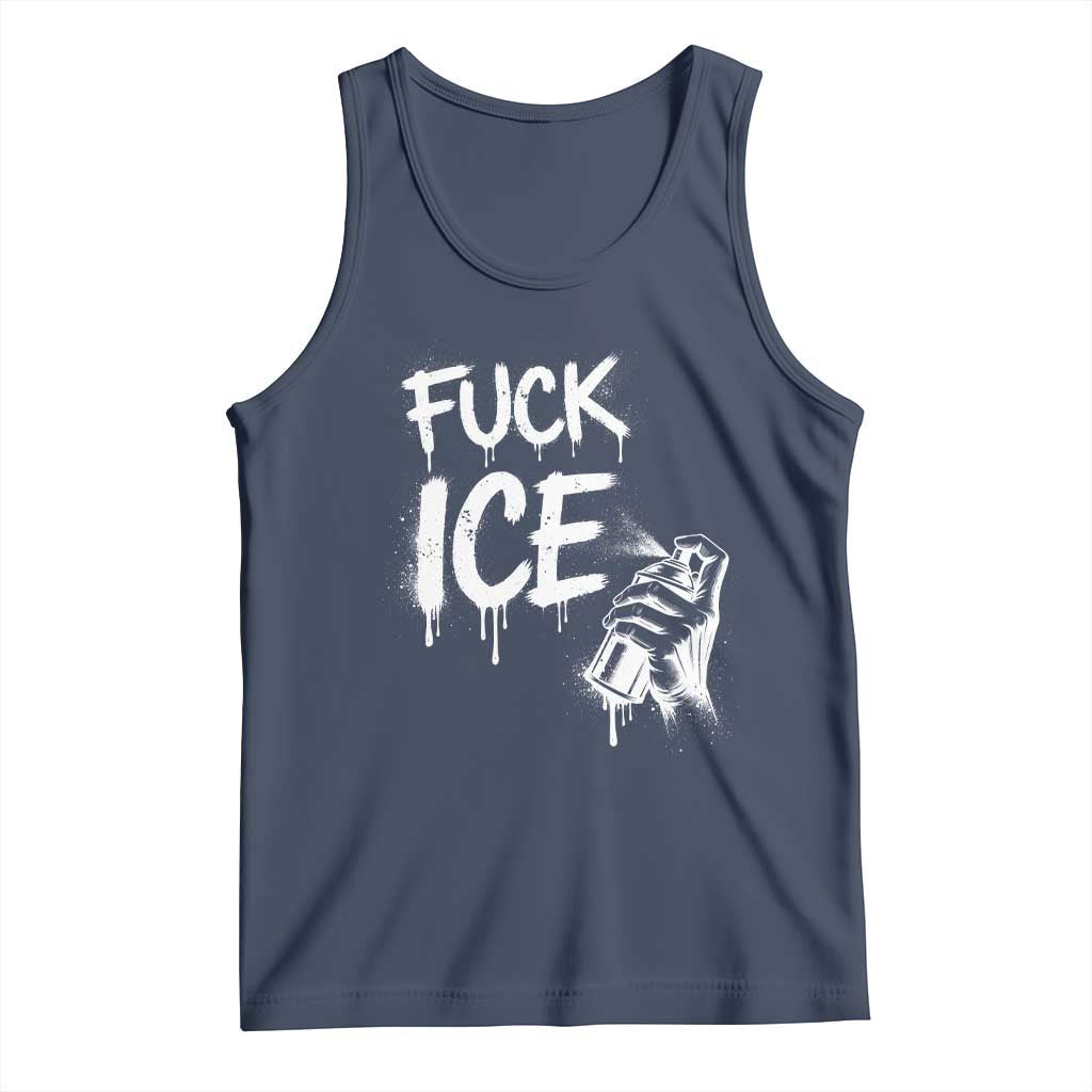 Fck Ice Tank Top Vintage Graffiti No Human is Illegal