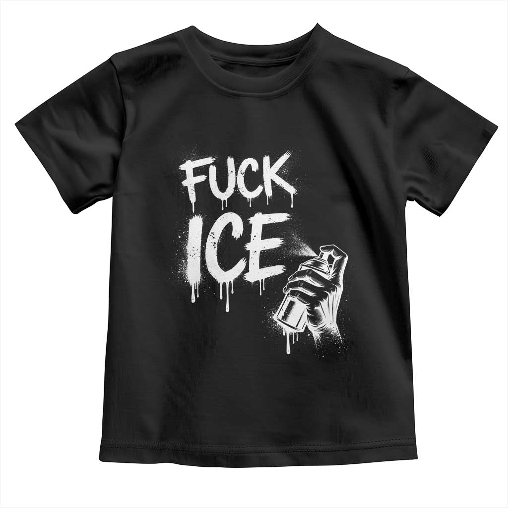 Fck Ice Toddler T Shirt Vintage Graffiti No Human is Illegal