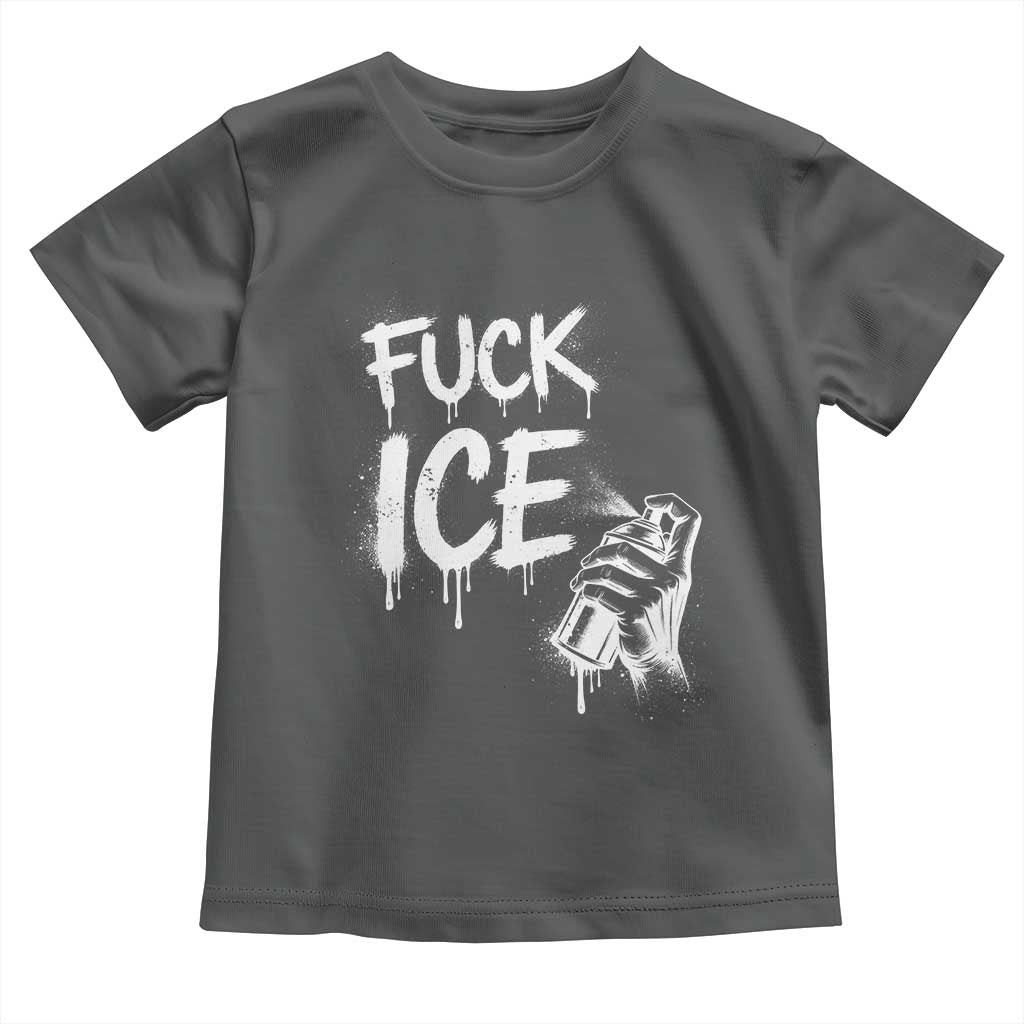Fck Ice Toddler T Shirt Vintage Graffiti No Human is Illegal