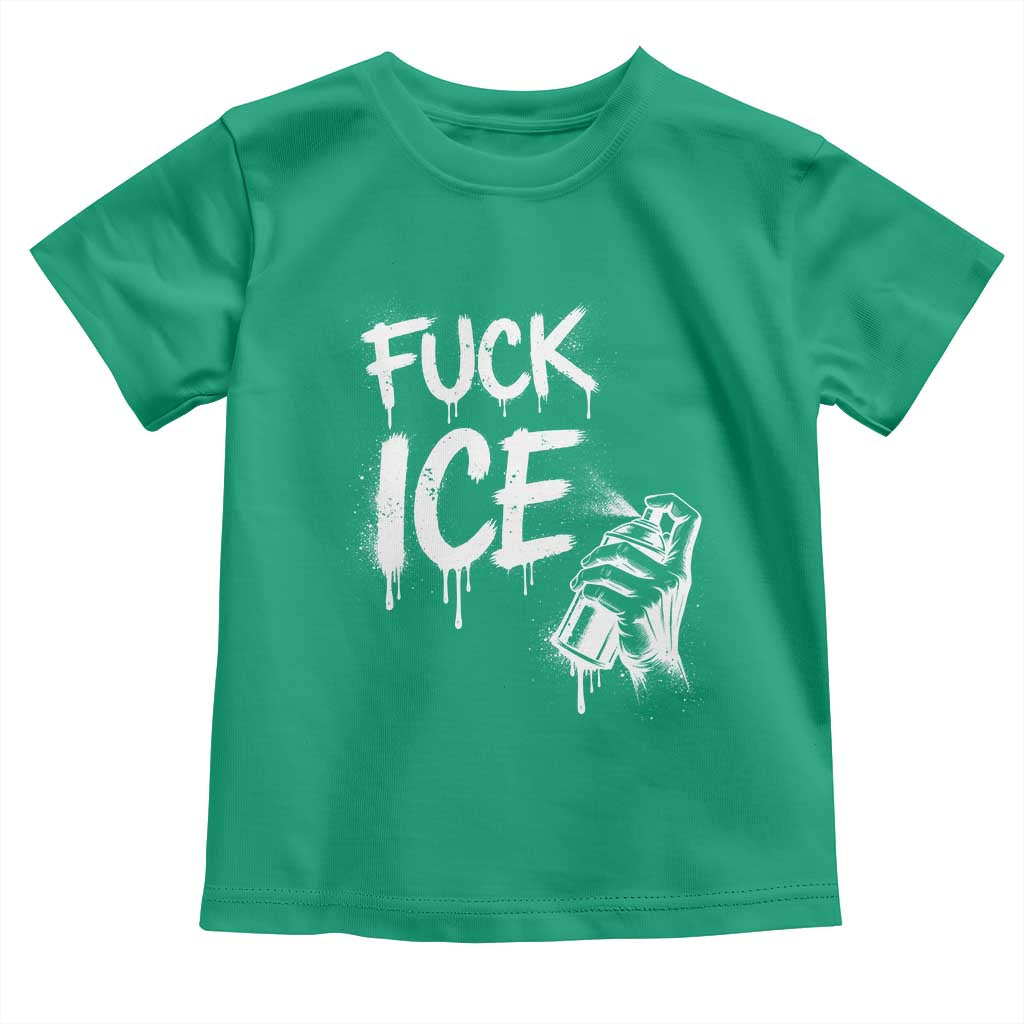 Fck Ice Toddler T Shirt Vintage Graffiti No Human is Illegal
