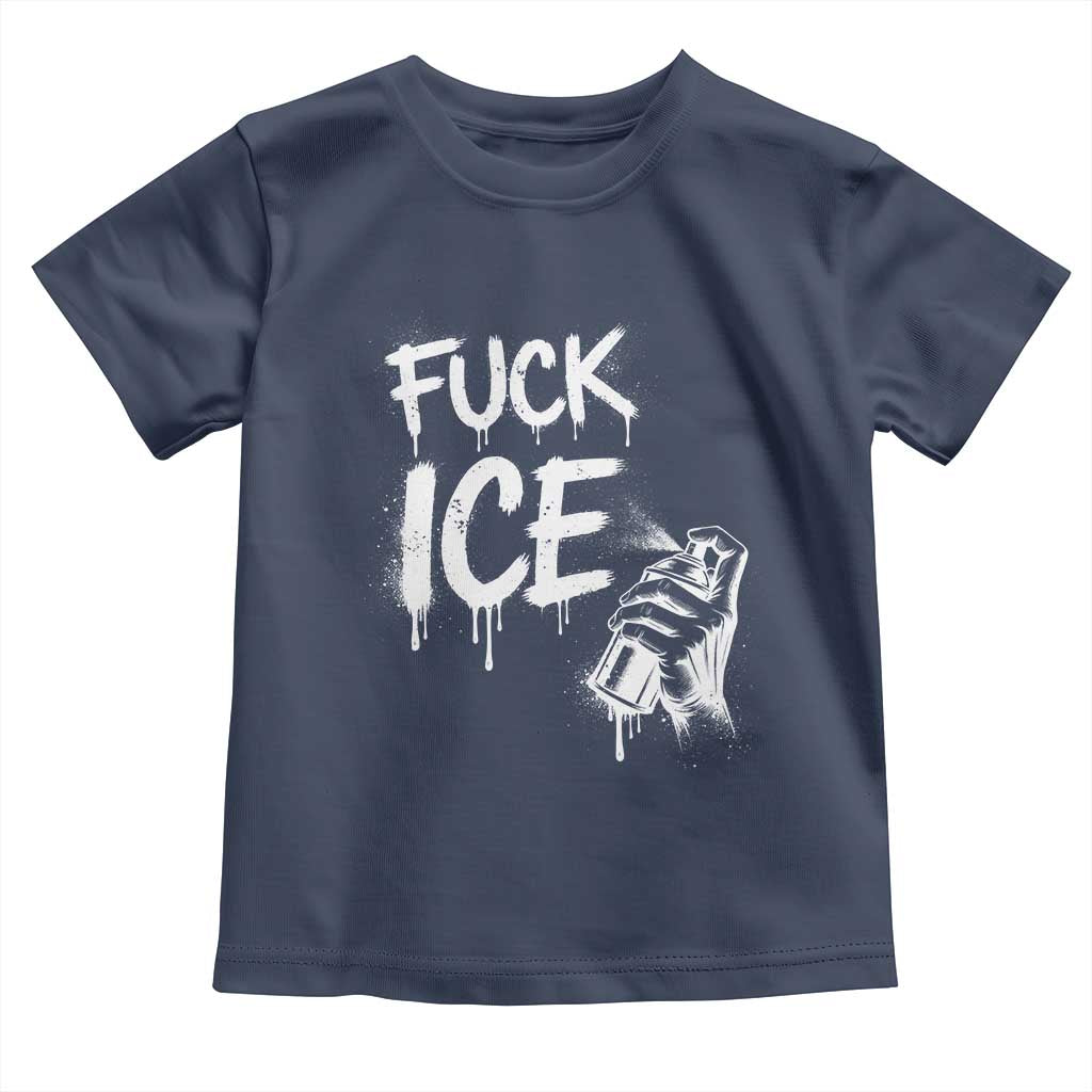 Fck Ice Toddler T Shirt Vintage Graffiti No Human is Illegal