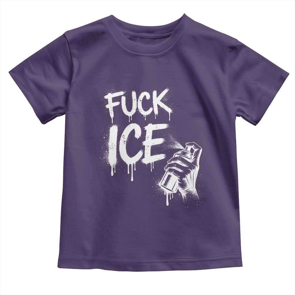 Fck Ice Toddler T Shirt Vintage Graffiti No Human is Illegal