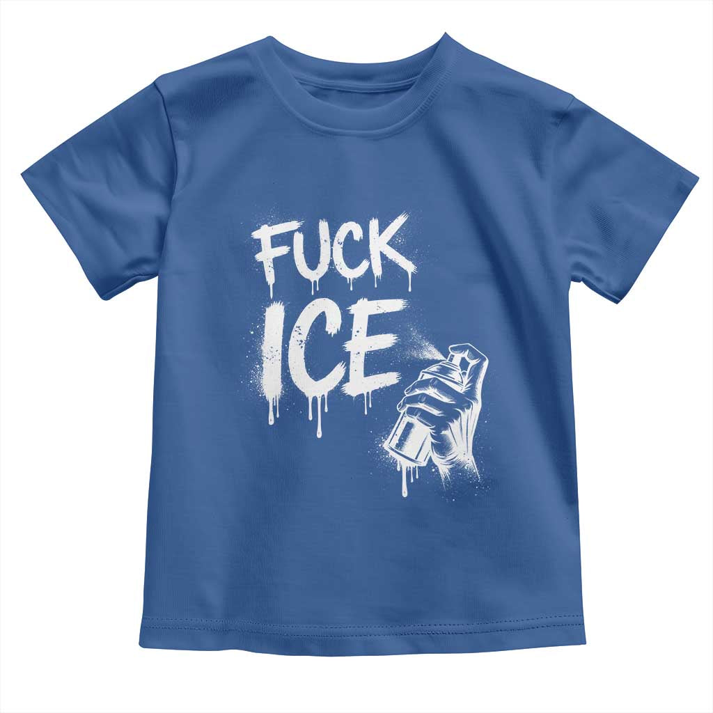 Fck Ice Toddler T Shirt Vintage Graffiti No Human is Illegal