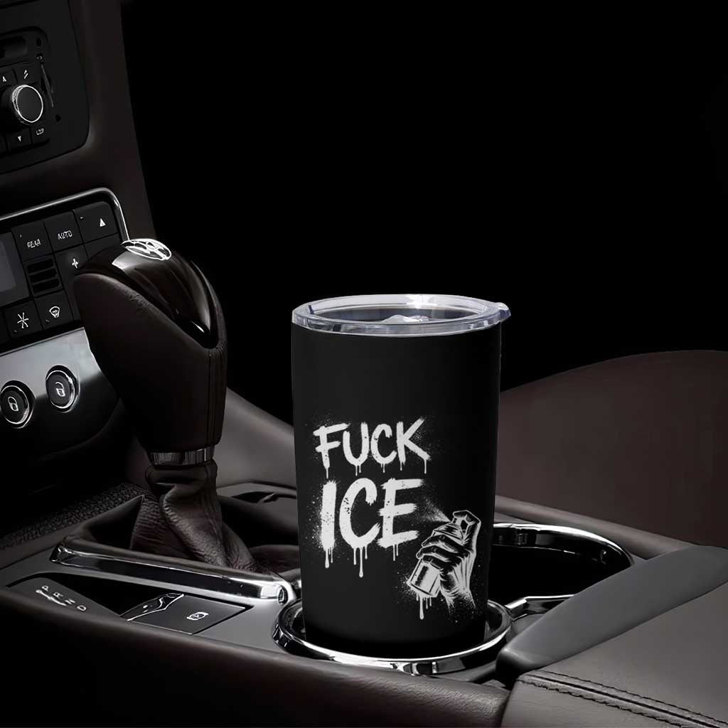 Fck Ice Tumbler Cup Vintage Graffiti No Human is Illegal