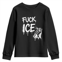 Fck Ice Youth Sweatshirt Vintage Graffiti No Human is Illegal