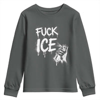 Fck Ice Youth Sweatshirt Vintage Graffiti No Human is Illegal