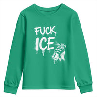 Fck Ice Youth Sweatshirt Vintage Graffiti No Human is Illegal